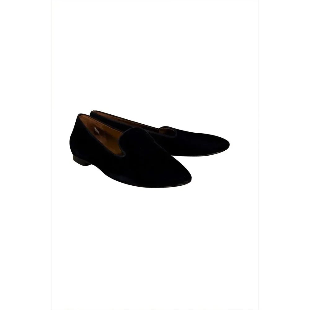 Margaux - Navy Velvet Slip On Loafer Sz 8